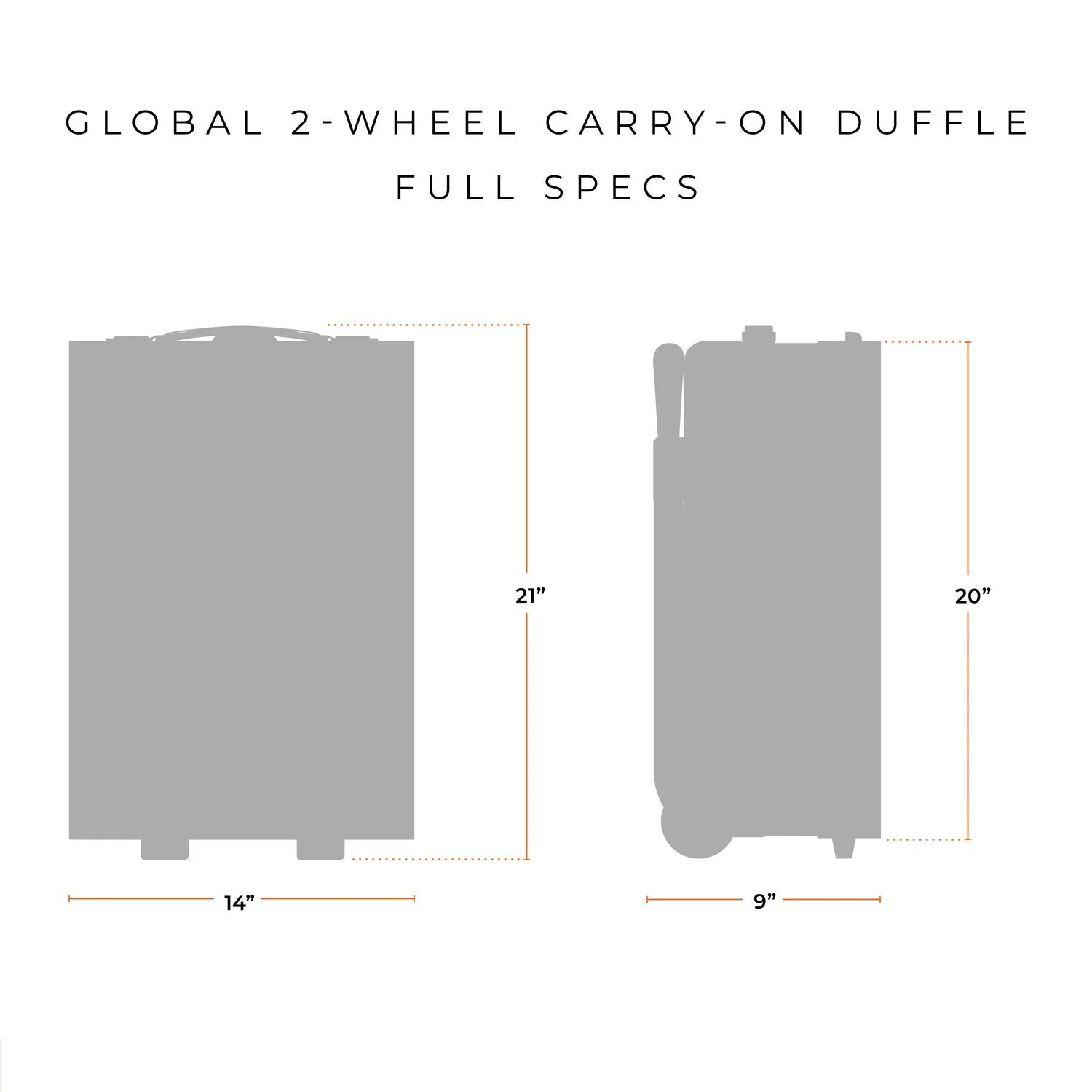 Global 21" 2-Wheel Carry-On Duffle - Image 15