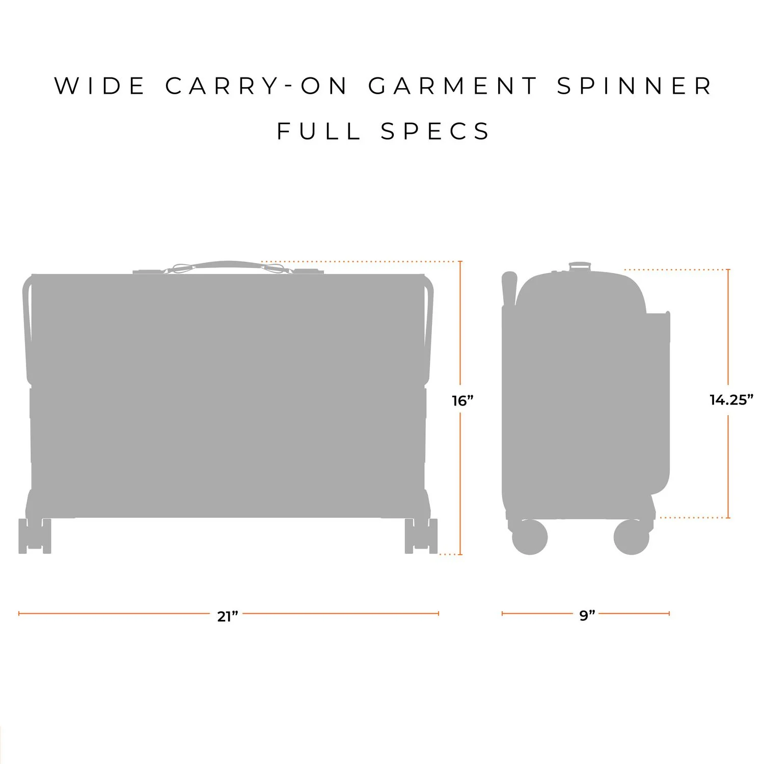 21" Carry-On Wheeled Garment Spinner - Image 19